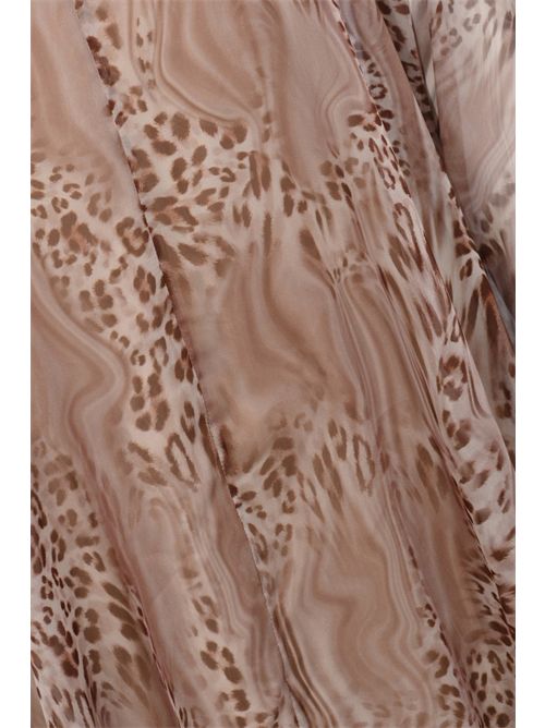 Abito lungo in chiffon animalier BLUGIRL | RA6200 TS121P9371